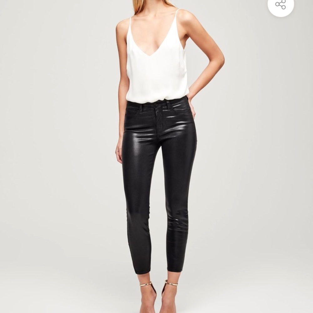 L’agence Margot black coated jeans NWT sz 30